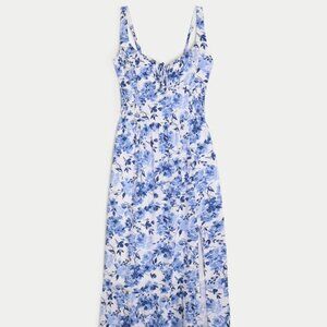 Hollister Sofia Side-Smocked Maxi Dress